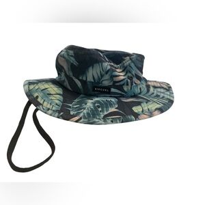 🌴Rip Curl Tropical Blue-Green Bucket Hat with Chin Cord - One Size Fits All